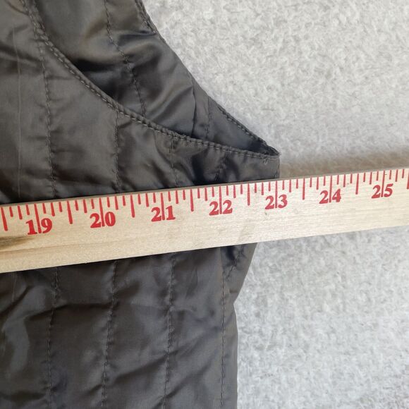 Scotch and Soda Puffer Vest Womens XL Brown Quilted Full Zip Floral Outwear - Picture 4 of 14